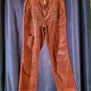 Pilcro corduroy pants rich orange color